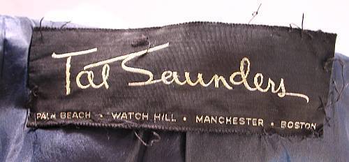 SOLD Vintage 50s HATTIE CARNEGIE Blue Silk Princess Coat S b40